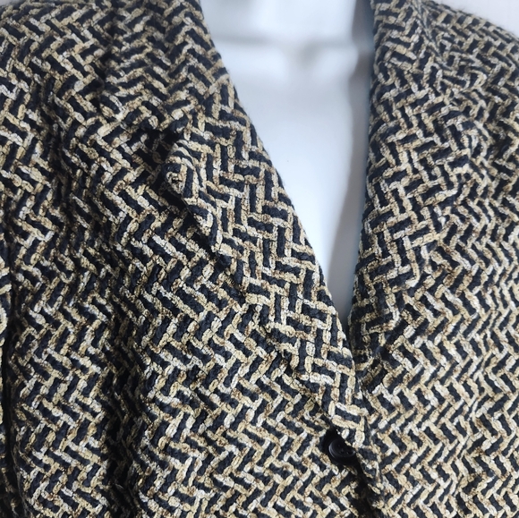 Requirements womens Size 16 Chevron Jacket Fully Lined 3 Button Closure - Picture 2 of 6